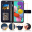 [Wallet Case] Protective Cover with Cash & Card Holder, Stand and Wrist Strap For Samsung Galaxy A71