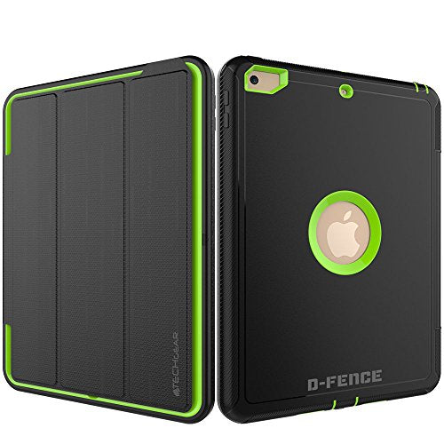 [D-FENCE Case] Tough & Rugged Smart Case For Apple iPad 9.7" (2018 / 2017)