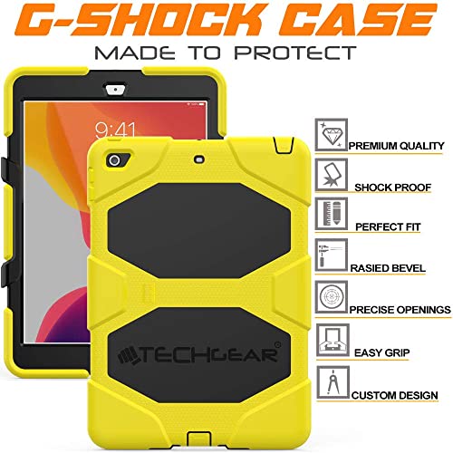 [G-SHOCK Case] Heavy Duty Long Survival Screen Protector Case for iPad 10.2" 2021, 2020, 2019 [9th/8th/7th Generation]