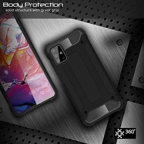 [Tough Armoured Case] ShockProof Dual-Layer Protective Heavy Duty Cover for Samsung Galaxy A51