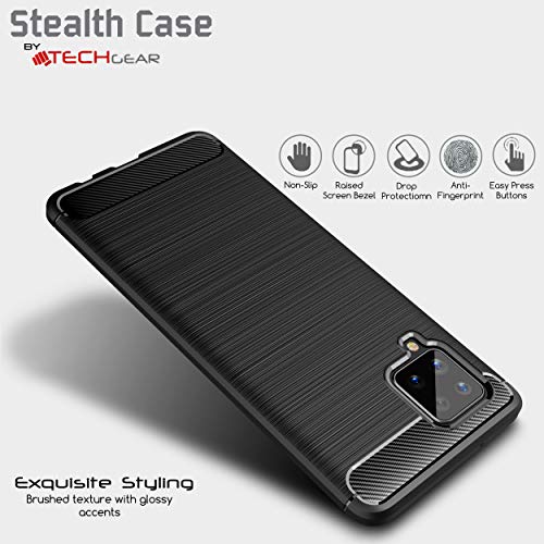 [Stealth Case] Samsung Galaxy A42 5G Soft Protective Slim Cover with Carbon Fibre Detailing