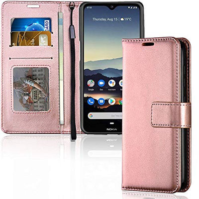 [Wallet Case] Protective Cover with Cash & Card Holder, Stand and Wrist Strap For Nokia 6.2