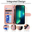 [Wallet Case] Protective Cover with Cash & Card Holder, Stand and Wrist Strap For Apple iPhone 14 Pro Max