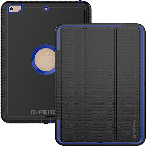 [D-FENCE Case] Tough & Rugged Smart Case For Apple iPad 9.7" (2018 / 2017)