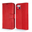 [Leather Wallet Case] Genuine Leather [RFID Blocking] Magnetic Flip Case with Card & Slots and Stand For iPhone 13 Mini