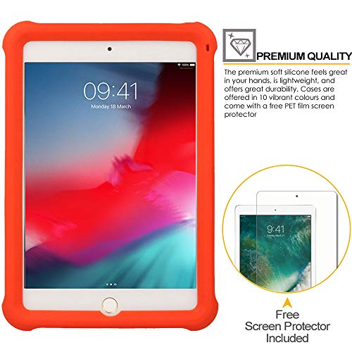 [Bumper Case] Shockproof Soft Easy Grip Case for Apple iPad Mini 5 2019, iPad Mini 4