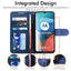 [Wallet Case] Protective Cover with Cash & Card Holder, Stand and Wrist Strap For Motorola Moto E7