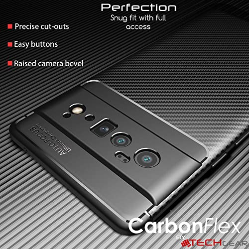 [CarbonFlex Case] Premium Shockproof Soft Slim Cover with Carbon Fibre Effect For Google Pixel 6 Pro