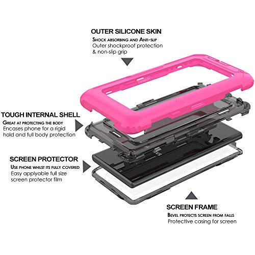 [Contender Case] Samsung Galaxy Note 9 Heavy Duty Case with Built-in Screen Protector, 360 [Full Body] Protective Cover with Kick Stand