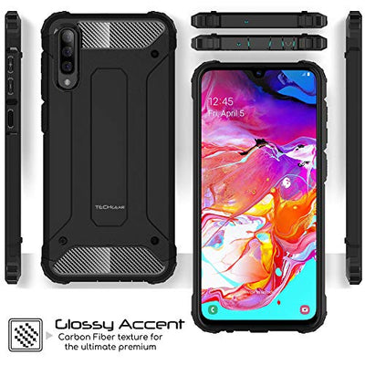[Tough Armoured Case] ShockProof Dual-Layer Protective Heavy Duty Cover for Samsung Galaxy A70