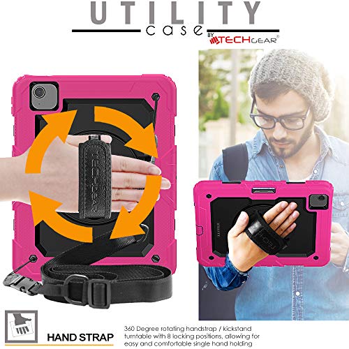 [UTILITY Case] Full Body Shockproof Case with Stand, Hand & Shoulder Strap for Apple iPad Air 5 / Air 4 10.9"