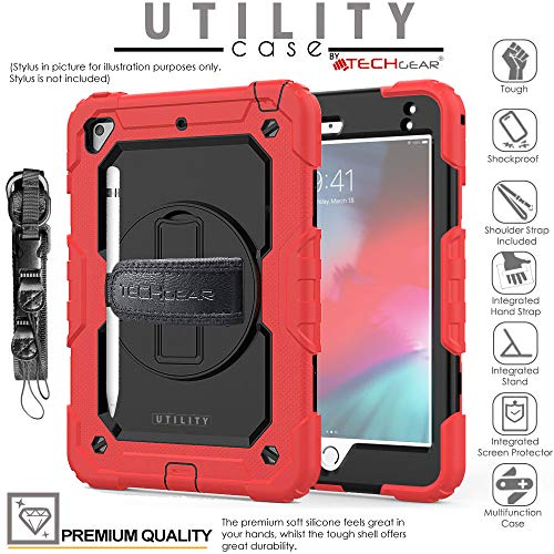 [UTILITY Case] Full Body Shockproof Case with Stand, Hand & Shoulder Strap for Apple iPad Mini 5 / iPad Mini 4