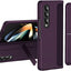Samsung Galaxy Z Fold 4 Phone Case, [Interchangeable S-Pen Holder / Kickstand] [Front Screen Frame] Ultra-thin Hard PC Bumper Full Protective Cover