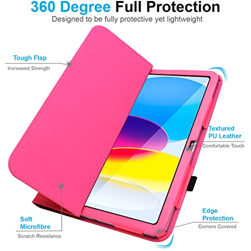 [Folio Case] Smart Cover Stand with Auto Sleep/Wake & Hand Strap For Apple iPad 11th & 10th Generation, iPad 2025 / 2022