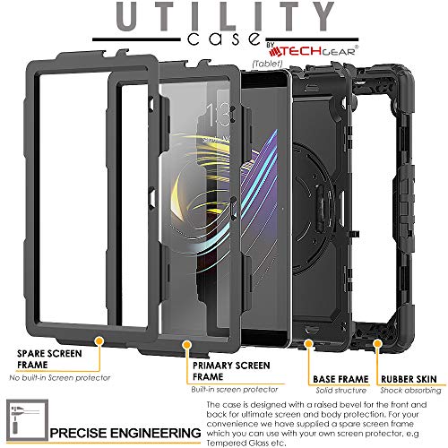 [UTILITY Case] Full Body Shockproof Case with Stand, Hand & Shoulder Strap for Huawei Mediapad T5 10.1 Inch 2018