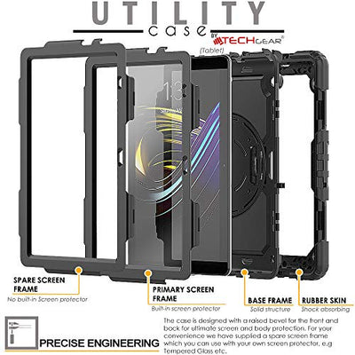 [UTILITY Case] Full Body Shockproof Case with Stand, Hand & Shoulder Strap for Huawei Mediapad T5 10.1 Inch 2018