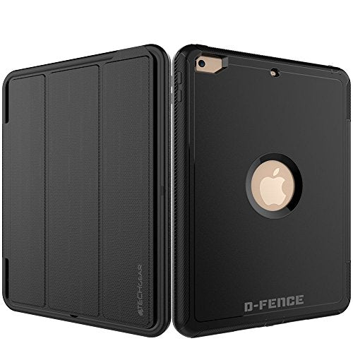[D-FENCE Case] Tough & Rugged Smart Case For Apple iPad 9.7" (2018 / 2017)