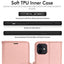 [Wallet Case] Protective Cover with Cash & Card Holder, Stand and Wrist Strap For Apple iPhone 12 Mini
