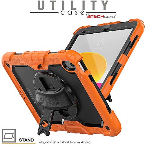 [UTILITY Case] Full Body Shockproof Case with Stand, Hand & Shoulder Strap for Apple iPad 11th & 10th Generation, iPad 2025 / 2022