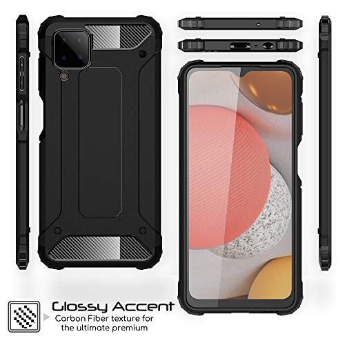 [Tough Armoured Case] ShockProof Dual-Layer Protective Heavy Duty Cover for Samsung Galaxy A12
