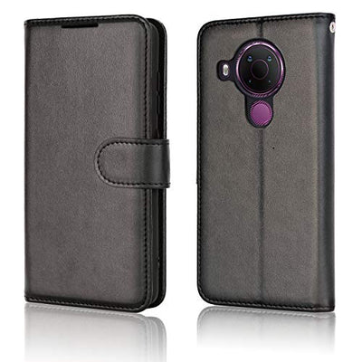 [Wallet Case] Protective Cover with Cash & Card Holder, Stand and Wrist Strap For Nokia 5.4