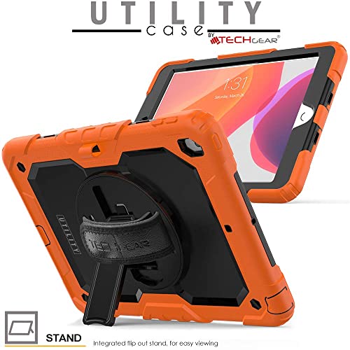 [UTILITY Case] Full Body Shockproof Case with Stand, Hand & Shoulder Strap for Apple iPad 10.2" 2021 - 2019 [9th/8th/7th Generation]