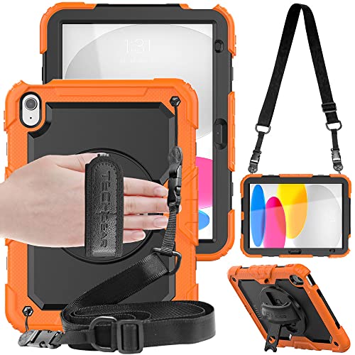 [UTILITY Case] Full Body Shockproof Case with Stand, Hand & Shoulder Strap for Apple iPad 11th & 10th Generation, iPad 2025 / 2022