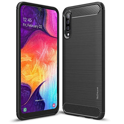 [Stealth Case] Samsung Galaxy A50 Soft Protective Slim Cover with Carbon Fibre Detailing