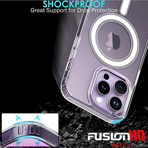 [Fusion HD Case] Shockproof Fused Gel Bumper & Hard Back Slim Clear Cover for iPhone 14 Pro