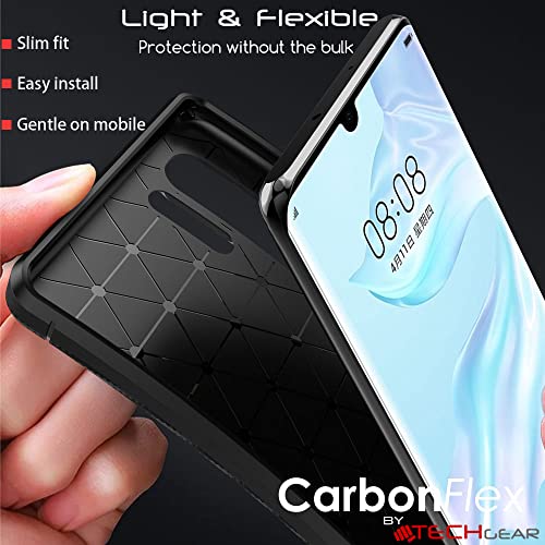 [CarbonFlex Case] Premium Shockproof Soft Slim Cover with Carbon Fibre Effect For Huawei P30 Pro