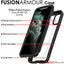 [Fusion Armour Case] Premium Slim Hybrid Tough Heavy Duty, Clear Back Bumper Case for iPhone 11 Pro