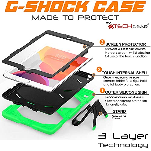 [G-SHOCK Case] Heavy Duty Long Survival Screen Protector Case for iPad 10.2" 2021, 2020, 2019 [9th/8th/7th Generation]