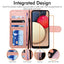 [Wallet Case] Protective Cover with Cash & Card Holder, Stand and Wrist Strap For Samsung Galaxy A02s