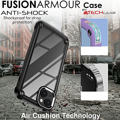[Fusion Armour Case] Premium Hybrid Tough Heavy Duty, Rugged, Clear Back Bumper Case for Apple iPhone 14 6.1"