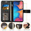 [Wallet Case] Protective Cover with Cash & Card Holder, Stand and Wrist Strap For Samsung Galaxy A20e