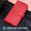 [Leather Wallet Case] Genuine Leather [RFID Blocking] Magnetic Flip Case with Card & Slots and Stand For Samsung Galaxy S23 Ultra