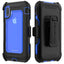 [Contender Case] iPhone XS Max Heavy Duty Case with Built-in Screen Protector, 360 [Full Body] Protective Cover with Kick Stand