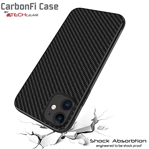 [CarbonFi Case] Flexible Shockproof  Slim Fit Case Cover with Carbon Fibre Detailing for iPhone 12
