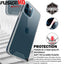 [Fusion HD Case] Shockproof Fused Gel Bumper & Hard Back Slim Clear Cover for iPhone 12 Pro