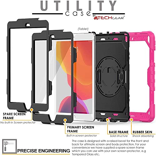 [UTILITY Case] Full Body Shockproof Case with Stand, Hand & Shoulder Strap for Apple iPad 10.2" 2021 - 2019 [9th/8th/7th Generation]