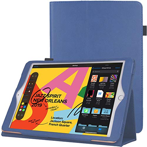 [Folio Case] Smart Cover Stand with Auto Sleep/Wake & Hand Strap For Apple iPad 10.2" 2021 / 2020 / 2019 [9th / 8th / 7th Generation]