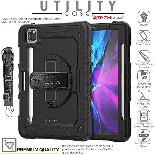 [UTILITY Case] Full Body Shockproof Case with Stand, Hand & Shoulder Strap for Apple iPad Pro 11" 2022 & 2021 [4th & 3rd Generations]
