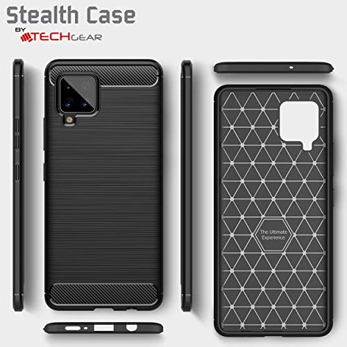 [Stealth Case] Samsung Galaxy A42 5G Soft Protective Slim Cover with Carbon Fibre Detailing
