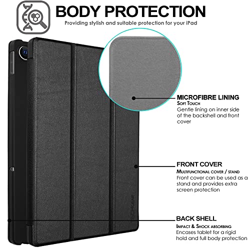 [Smart Case] Slim Stand Cover with Auto Sleep/Wake for Lenovo Tab M10 Plus 3rd Gen 2022 (10.6") TB125 / TB128