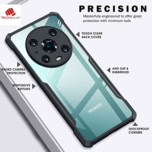 [Fusion Armour Case] Premium Hybrid Tough Heavy Duty, Clear Back, Bumper Case for Honor Magic 4 Pro 5G