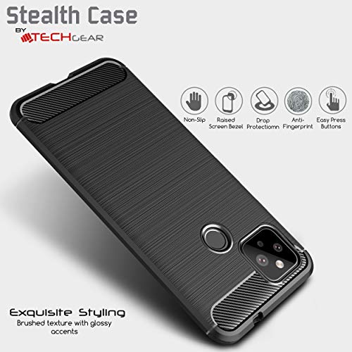[Stealth Case] Google Pixel 4a 5G Soft Protective Slim Cover with Carbon Fibre Detailing