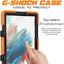 [G-SHOCK Case] Heavy Duty Long Survival Screen Protector Case for Samsung Galaxy Tab A8 10.5" 2022 (SM-X200 / SM-X205)