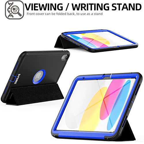[D-FENCE Case] Tough & Rugged Smart Case For Apple iPad 11th & 10th Generation, iPad 2025 / 2022