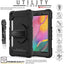 [UTILITY Case] Full Body Shockproof Case with Stand, Hand & Shoulder Strap for Samsung Galaxy Tab A 8.0 2019 (SM-T290 / SM-T295)