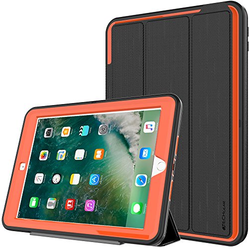 [D-FENCE Case] Tough & Rugged Smart Case For Apple iPad 9.7" (2018 / 2017)